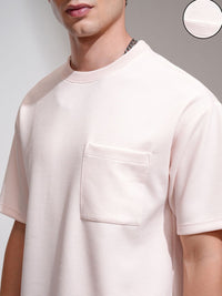 HIGHLANDER Men Self Design Round Neck Relaxed Fit T-shirt