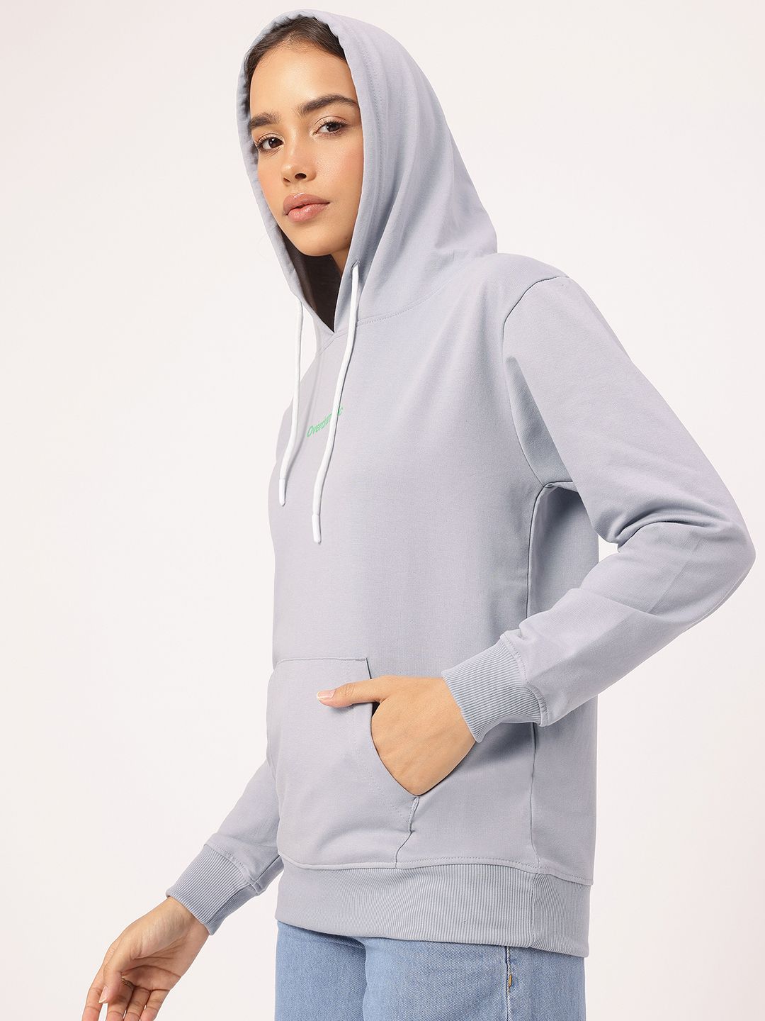 DressBerry Typography Print Hooded Sweatshirt