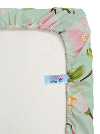 Myntra Elegant Green Floral 300 TC Single 7D Bedsheet with 1 Pillow Cover