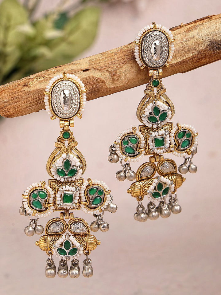 Karatcart Kundan Kundan Kundan Kundan & Anting-anting Drop Beaded