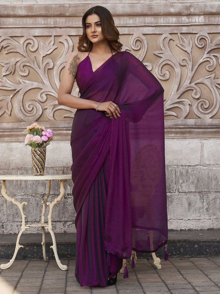 Tikhi Imli Poly Chiffon Saree