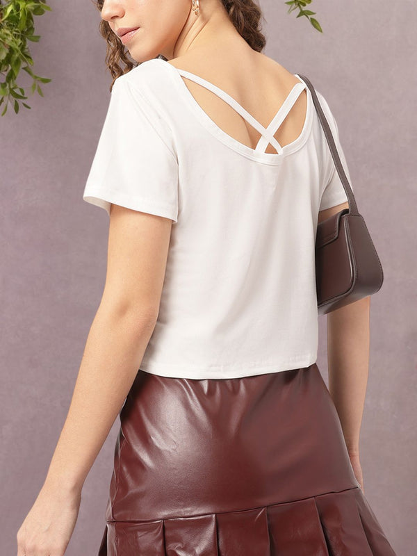 DressBerry Simplicity Chic Criss-Cross Crop Top