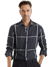 RARE RABBIT Men Comfort Spread Collar Checked Casual Shirt