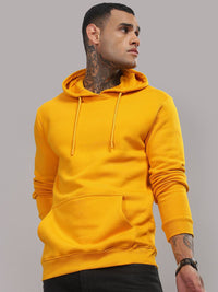 ADRO Lelaki Cotton Solid Hooded Pullover Sweatshirt