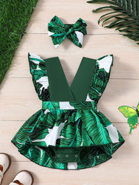 YK Floral Girls Printed Fit & Flare Dress