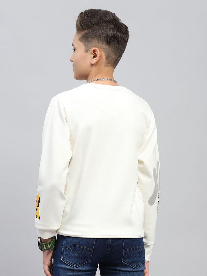 Monte Carlo Boys Printed Cotton Pullover Sweatshirt