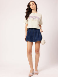 DressBerry Modern Muse Typography Boxy T-shirt