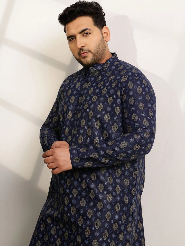 SOJANYA PLUS Men Ethnic Motifs Printed Regular Pure Cotton Kurta with Pyjamas