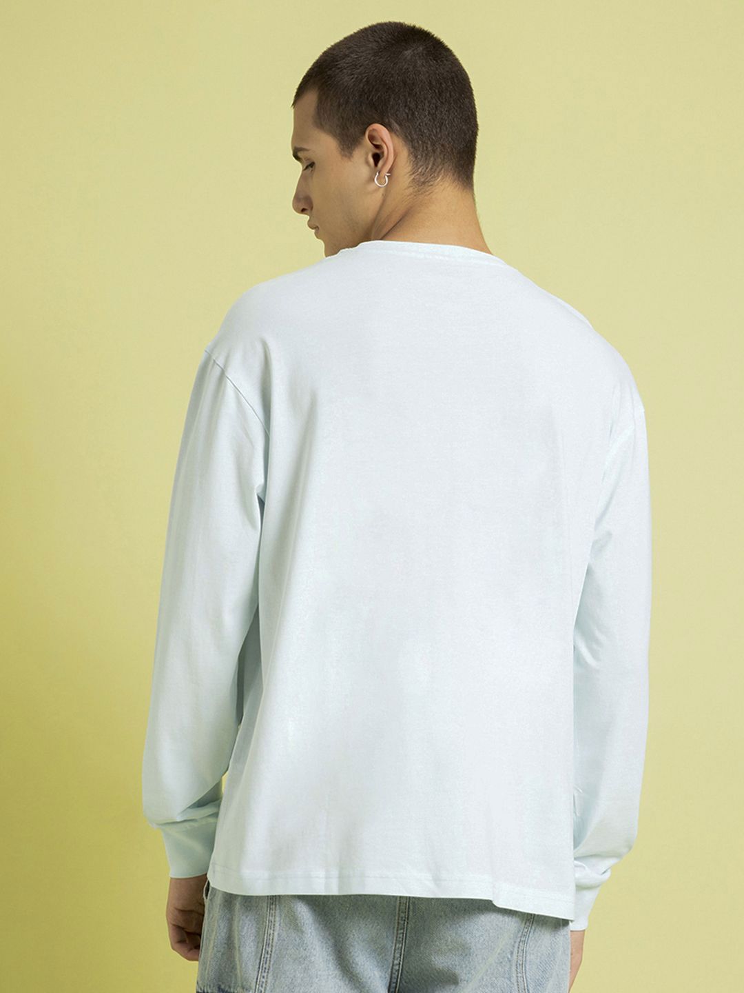 Bewakoof Men Typography Printed Round Neck Cotton Oversized T-shirt