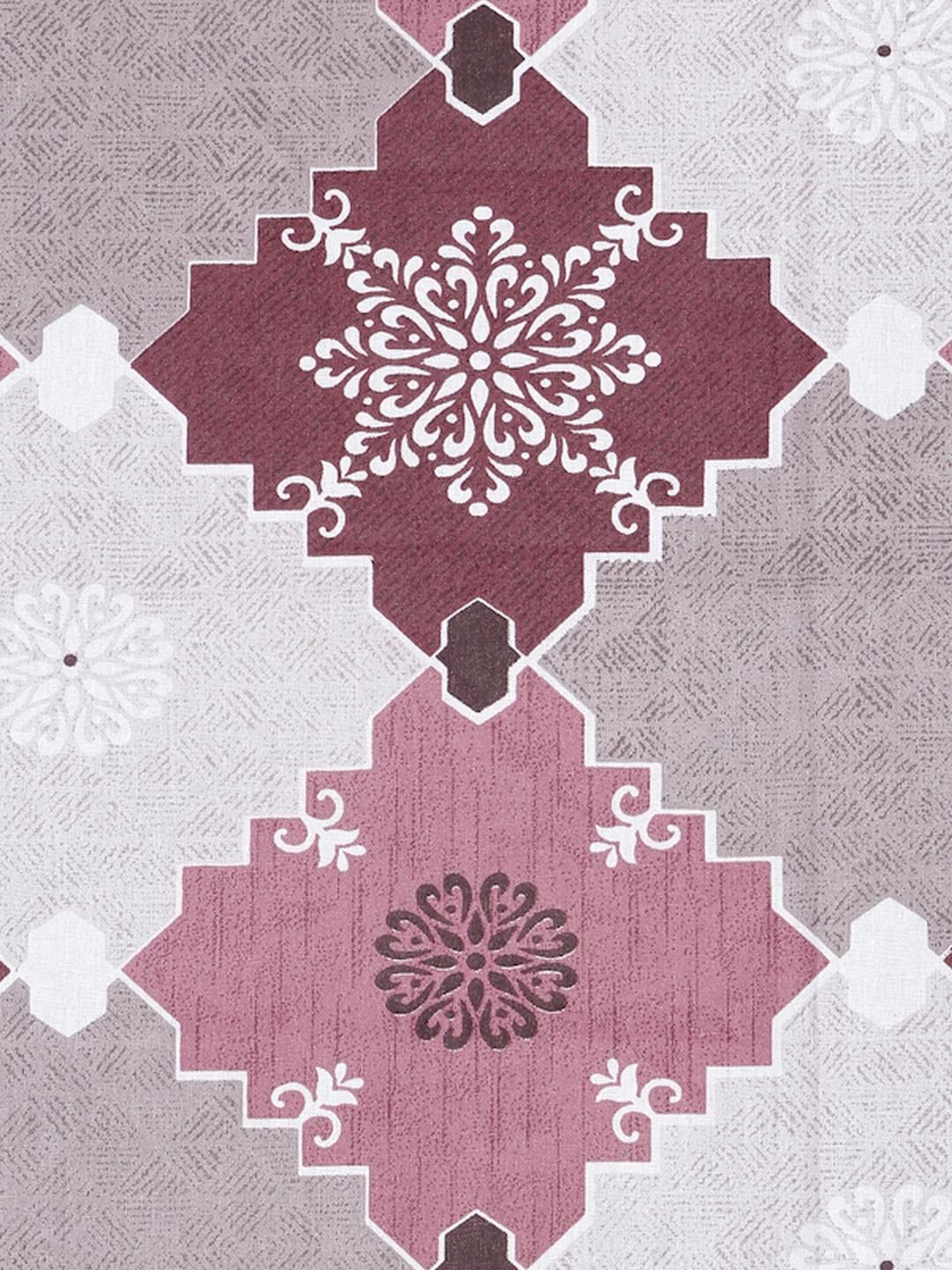 KLOTTHE Pink Floral Printed Dilengkapi 400 TC Kapas Cadar King & 2 Sarung Bantal