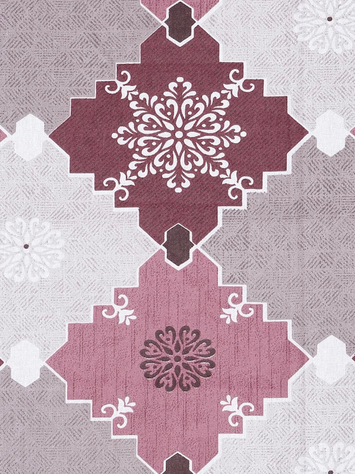 KLOTTHE Pink Floral Printed Dilengkapi 400 TC Kapas Cadar King & 2 Sarung Bantal
