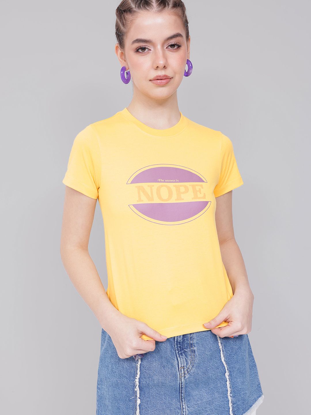 DressBerry Classic Minimalist Printed T-shirt