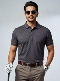 ADRO Men Grey Cotton Tshirts