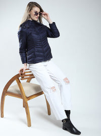 Monte Carlo Women Solid Hooded Puffer Jacket