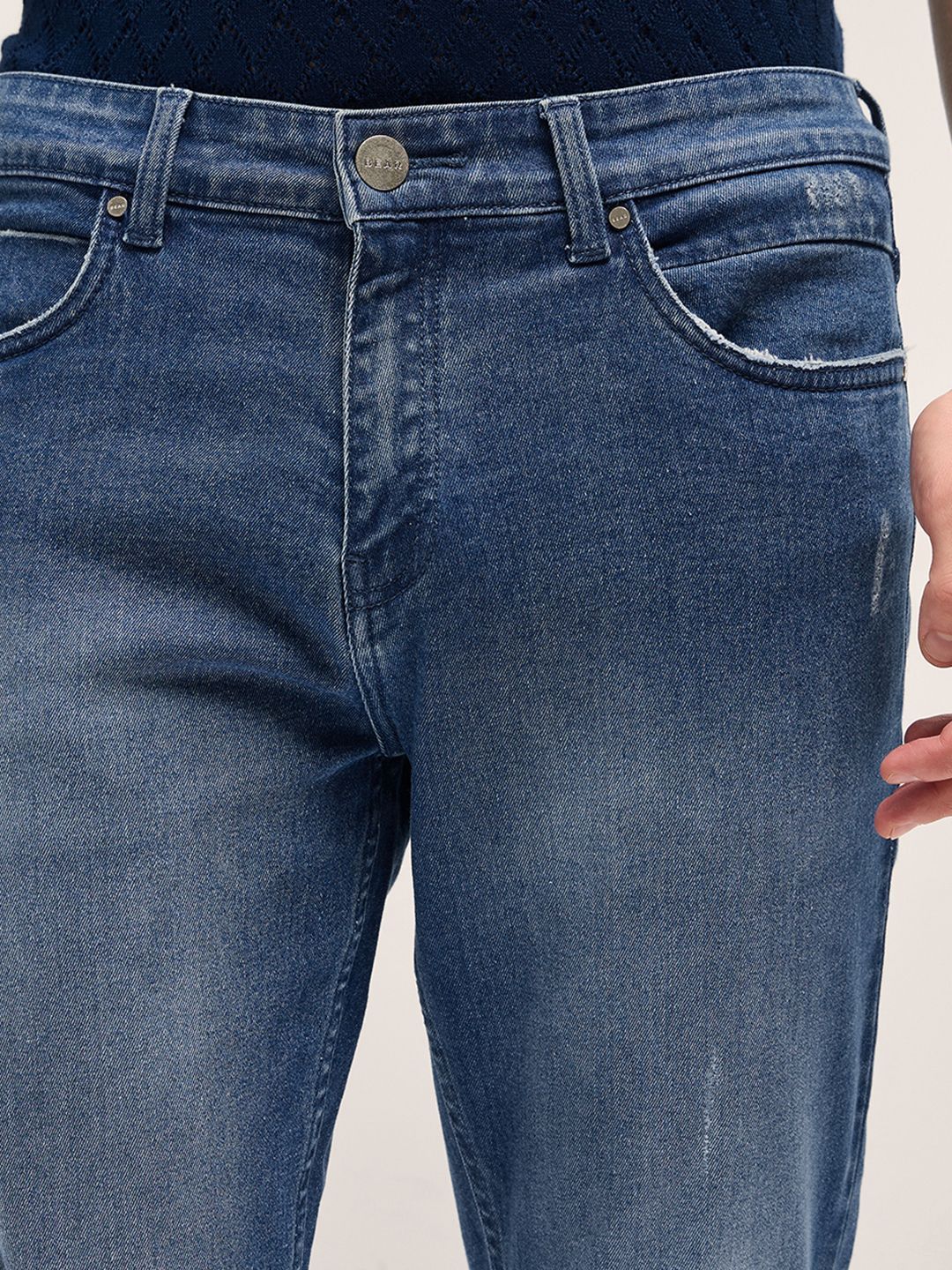 THE BEAR HOUSE Men Cotton Slim Fit Light Fade Jeans