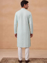 House of Chikankari Men Embroidered Chikankari Kurta