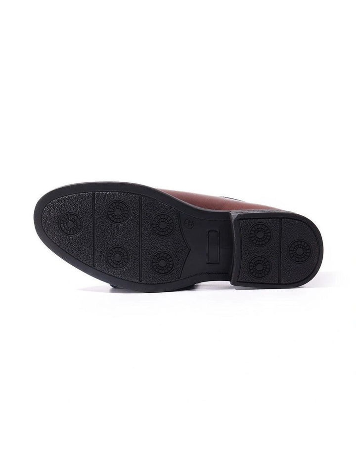 MONKSTORY Brown Atelier 1937 Zip Up Oxford Slip-Ons