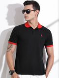 Thomas Scott Men Polo Collar Applique T-shirt