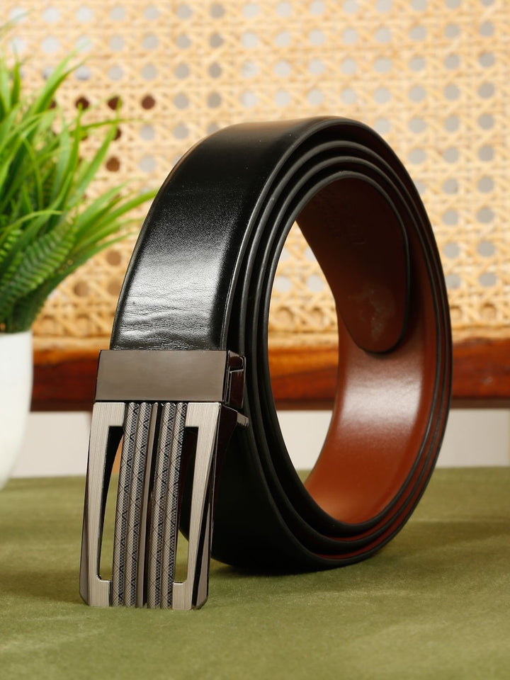 Teakwood Leathers Men Leather Reversible Formal Belt