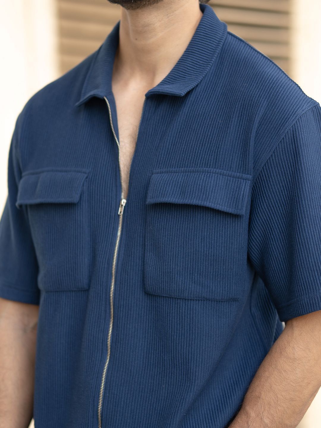 Powerlook Men Oversized Fit Spread Collar Solid Casual Shirt