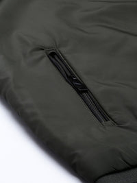 The Indian Garage Co Men Zip-Front Slim Fit Bomber Jacket