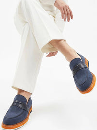 MONKSTORY Men Colourblocked PU Loafers