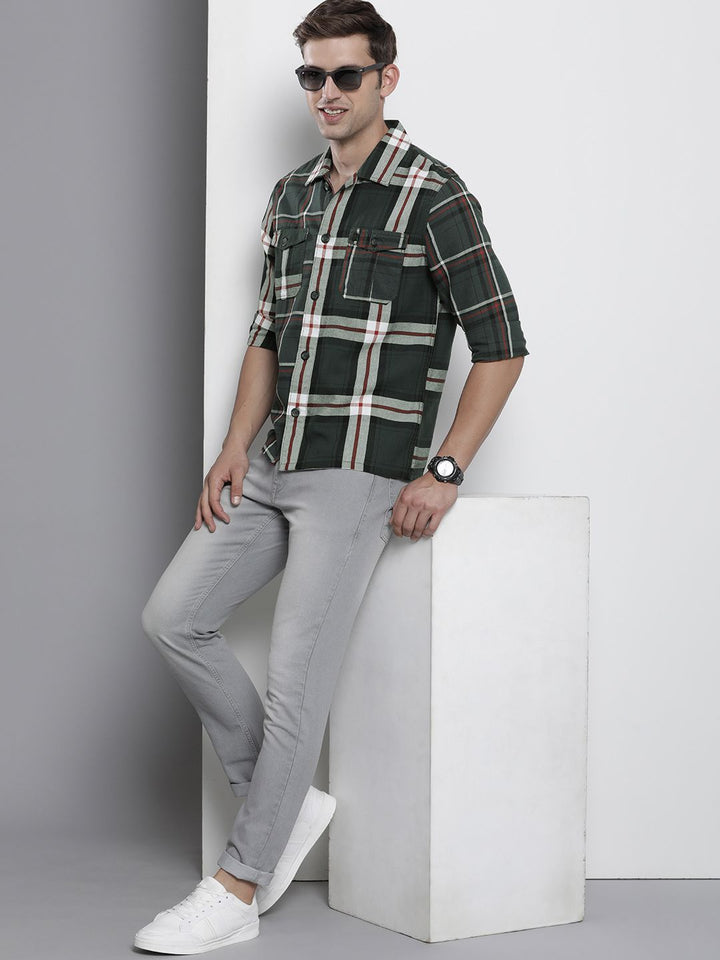 The Indian Garage Co Men Opaque Checked Casual Shirt