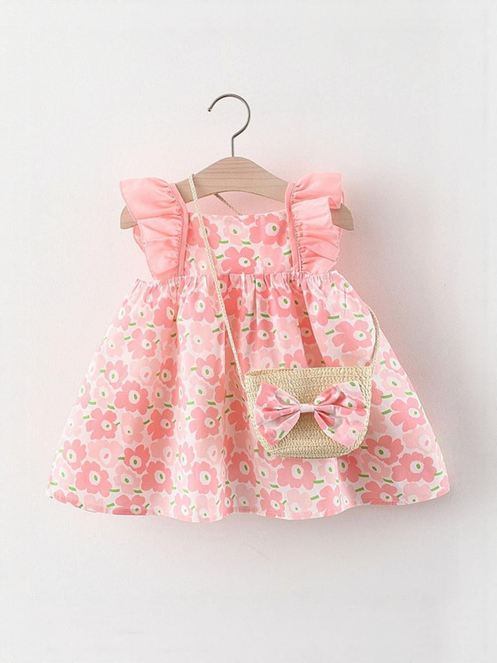 YK Floral Print A-Line Dress