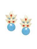 Anouk Gold Plated Cubic Zirconia Studded Contemporary Drop Earrings