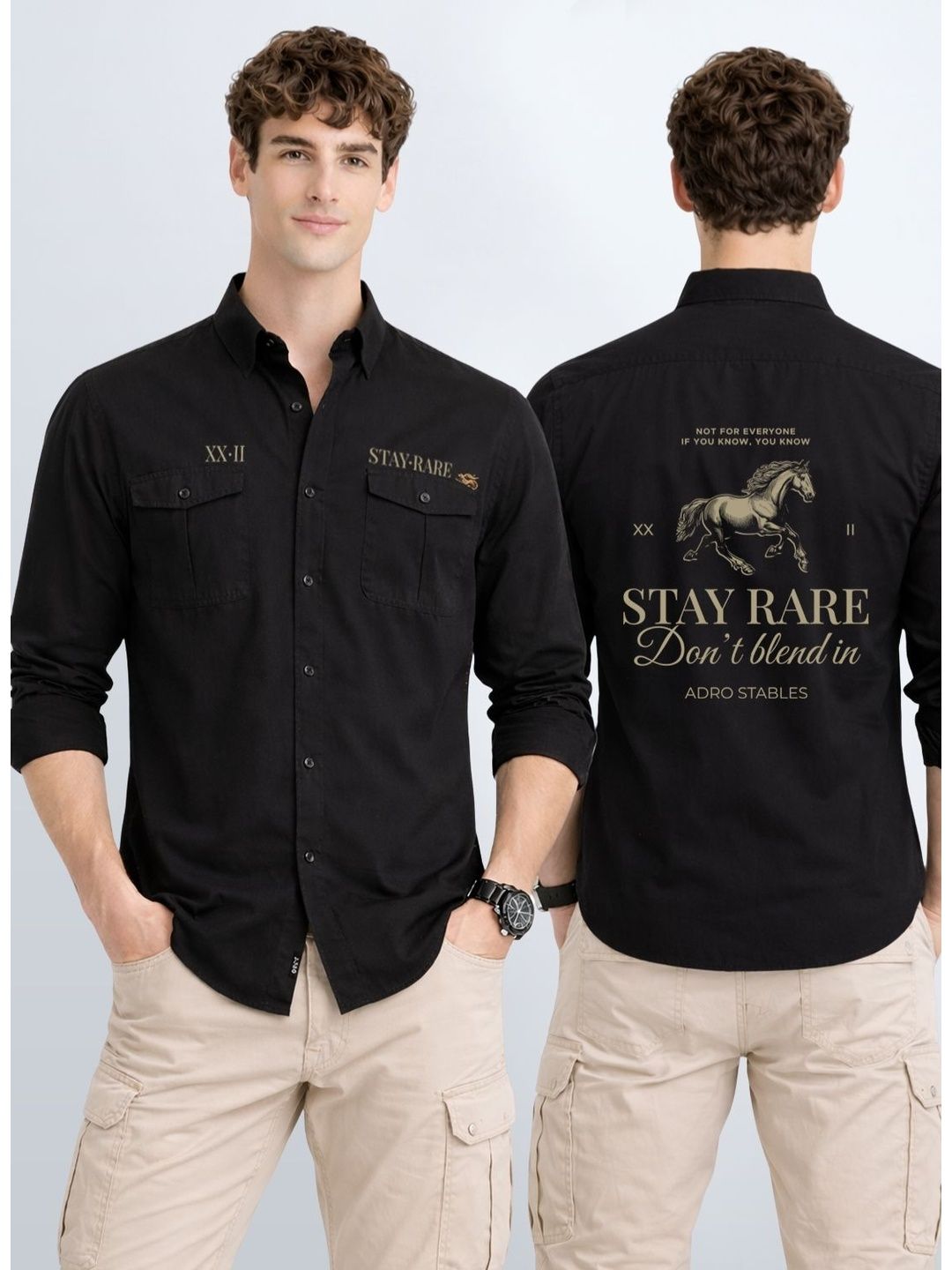 Baju Kasual Bercetak Standard ADRO Lelaki