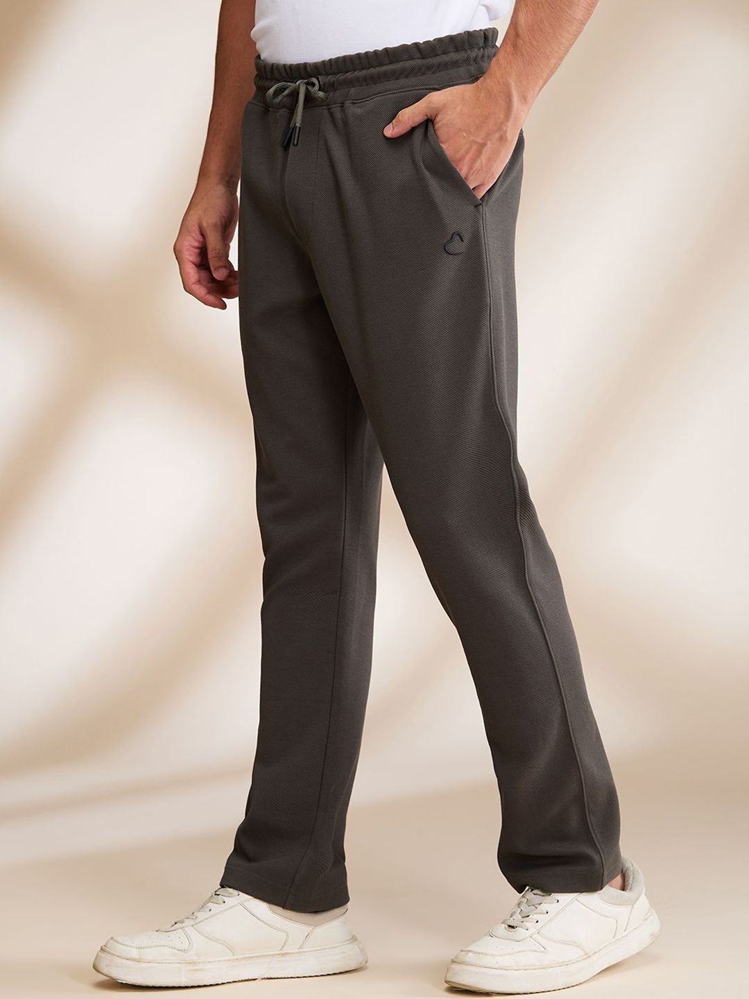 Being Human Solid Men Mid-Rise Track Pants