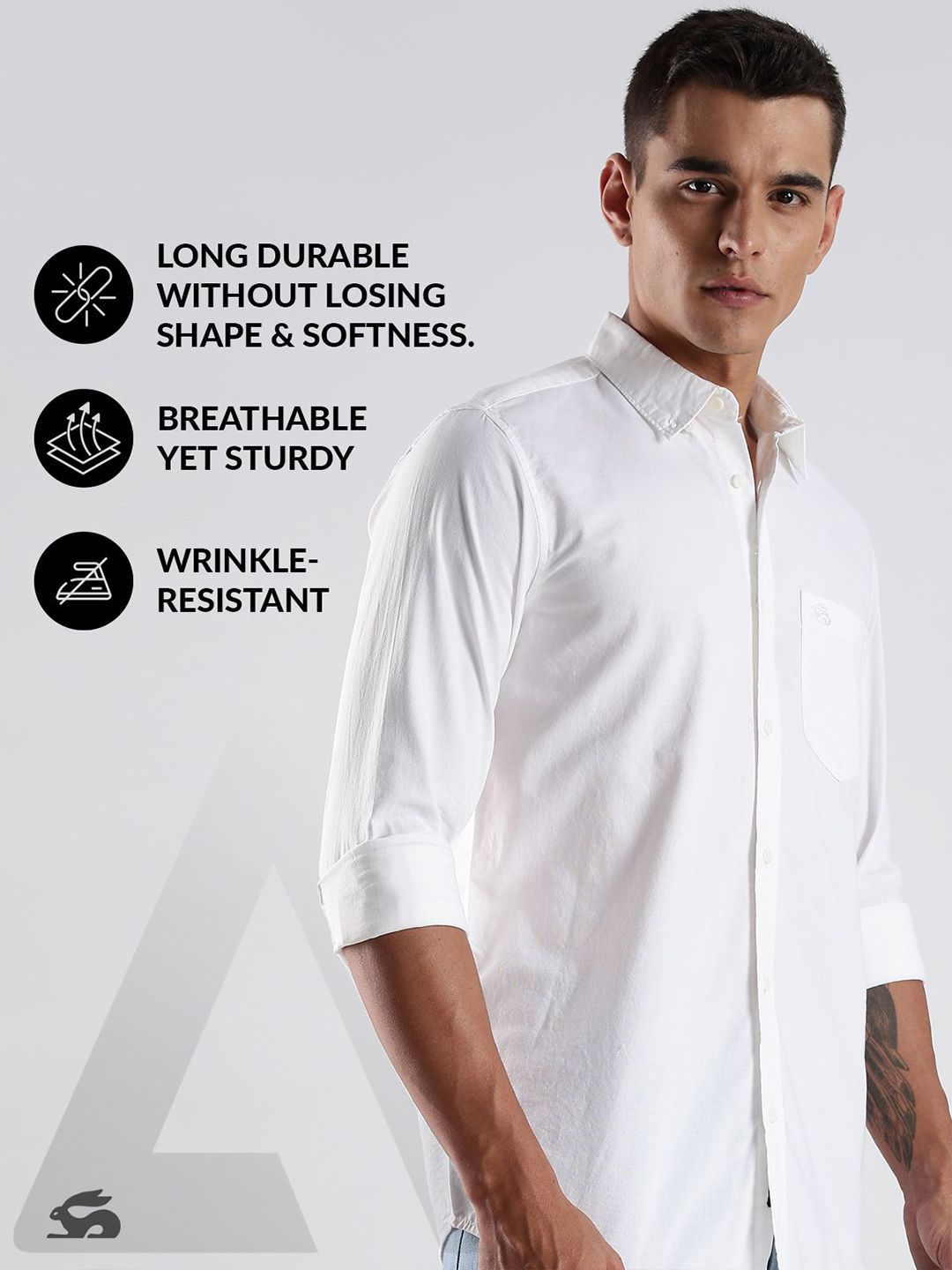 Baju Kasual Kapas Spread Collar Standard ADRO