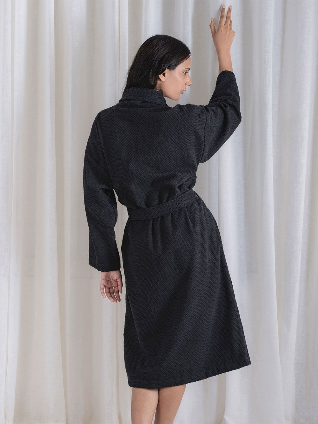 MYTRIDENT Blue 240 GSM Pure Cotton Bath Robe