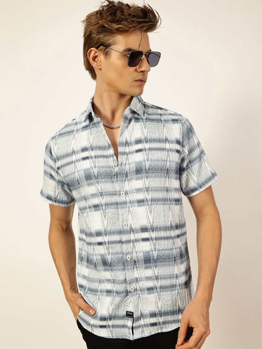 Thomas Scott Men Premium Slim Fit Opaque Printed Casual Shirt