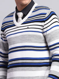 Monte Carlo Men Striped Woolen Pullover