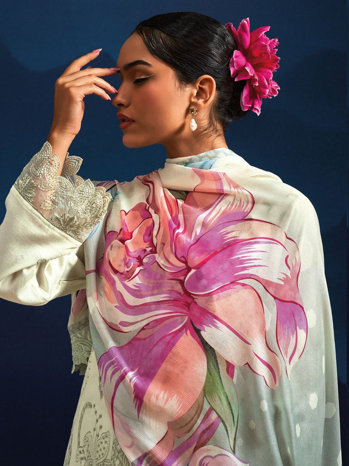 Indo Era Women Floral Embroidered Regular Thread Work Kurta with Trousers & With Dupatta