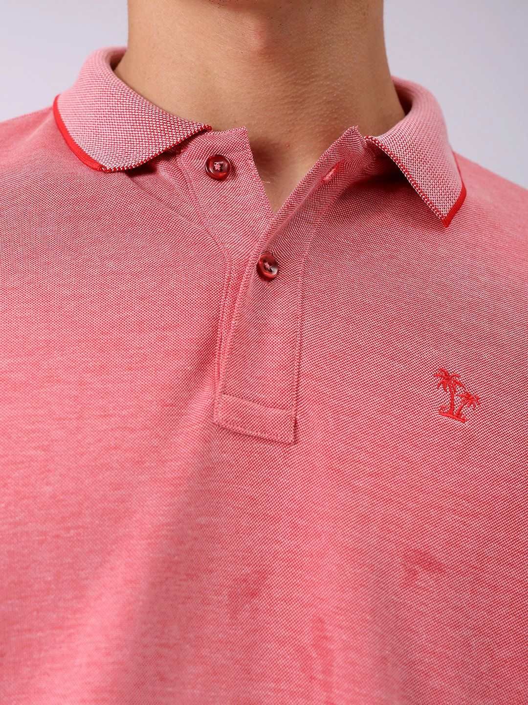 The Indian Garage Co Men Solid Polo Collar T-shirt