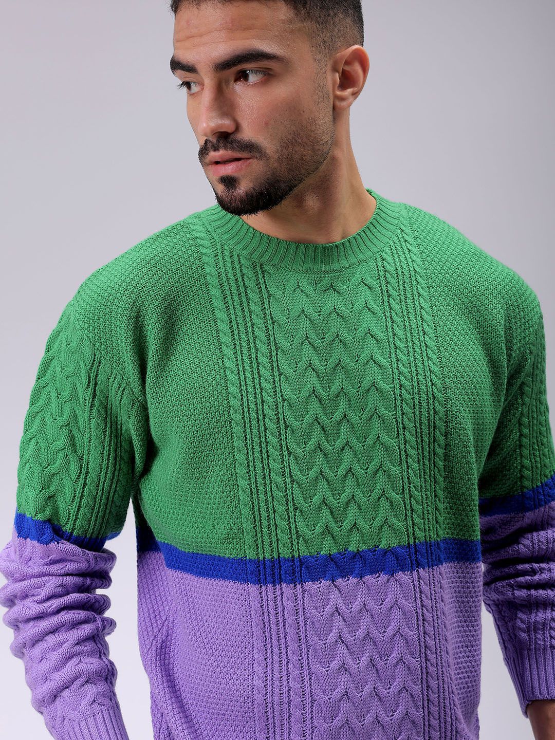The Indian Garage Co Men Self Design Pullover