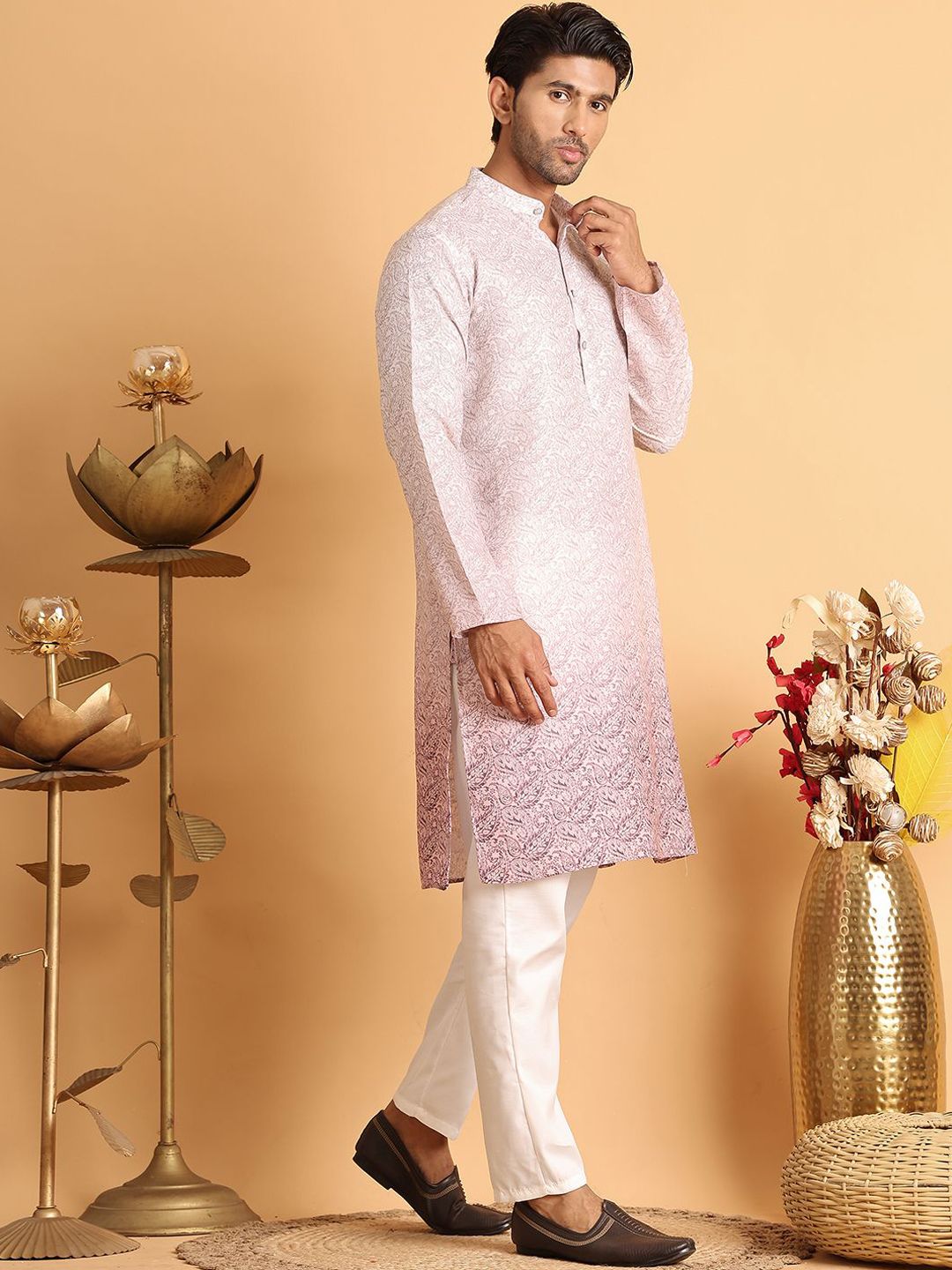 Anouk Men Paisley Printed Regular Kurta with Pyjamas