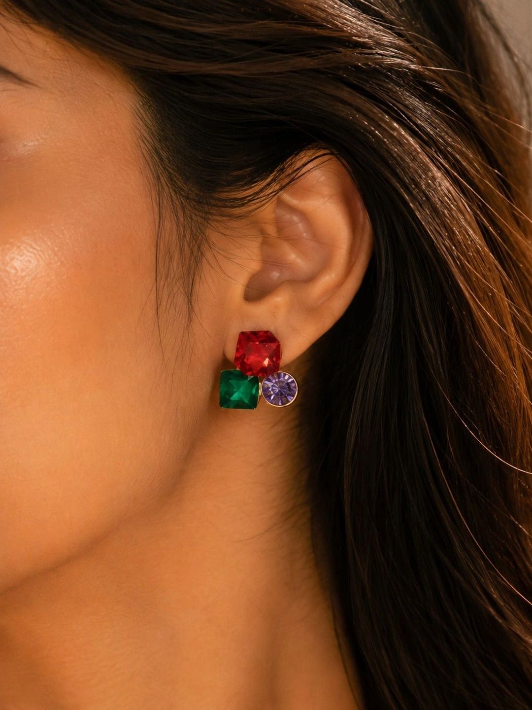 VOGUE PANASH Geometric Studs Earrings