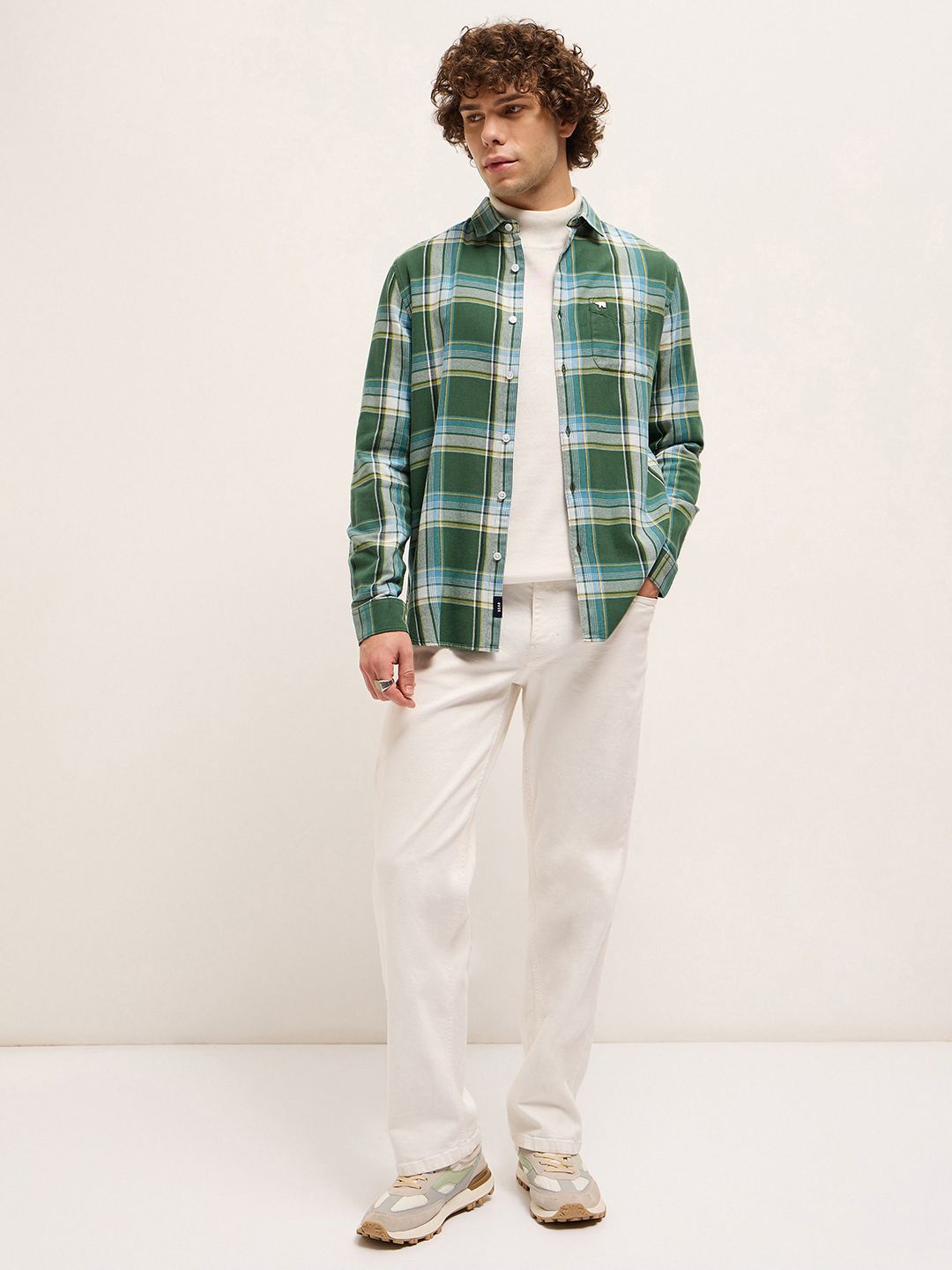 THE BEAR HOUSE Men Slim Fit Opaque Checked Casual Shirt