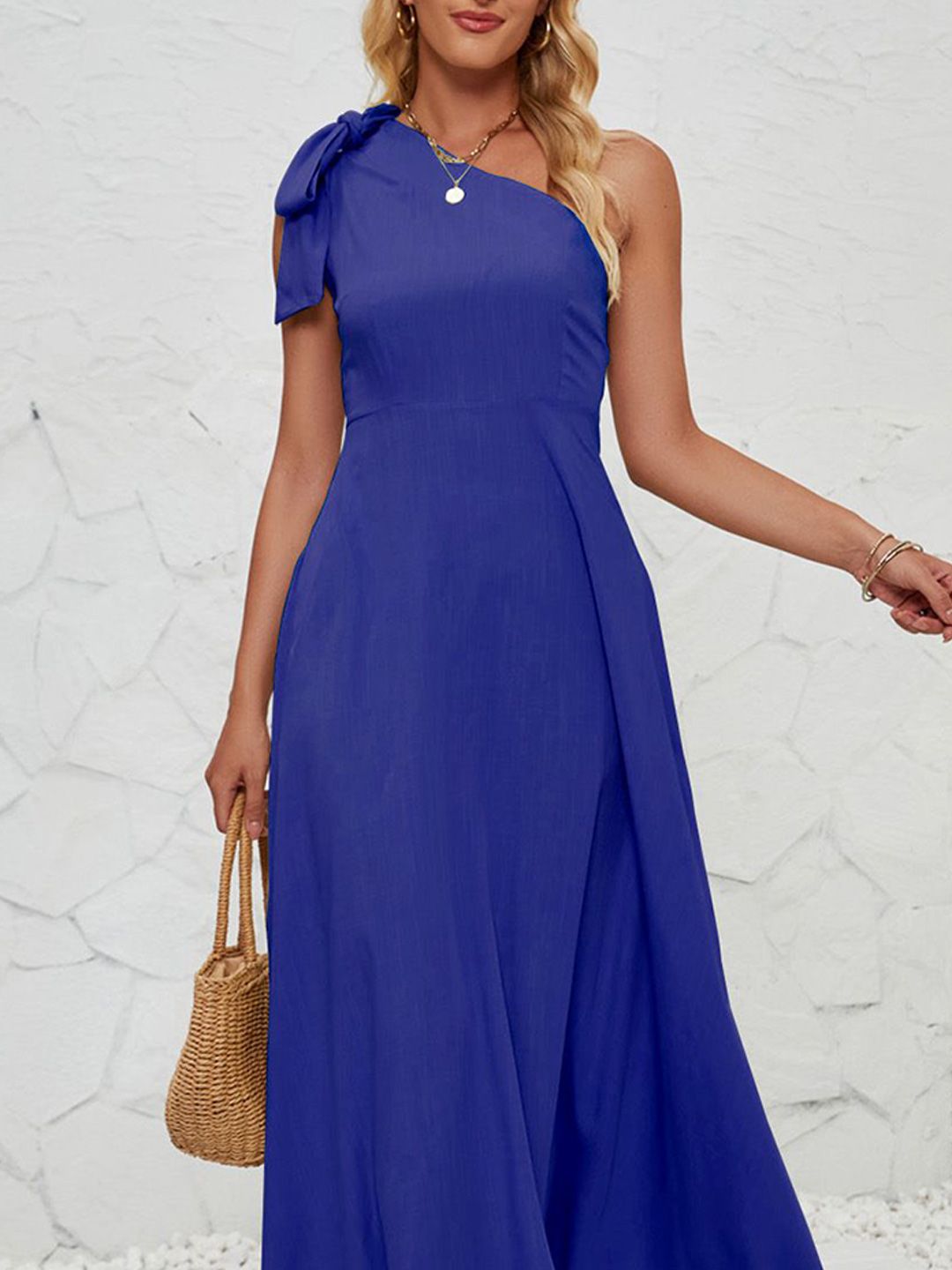all about you Women One Shoulder Maxi Dress