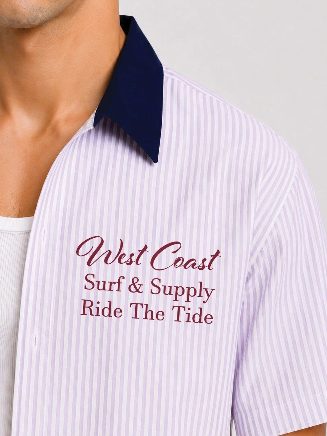 ADRO Men Relaxed Striped Casual Shirt