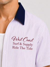 ADRO Men Relaxed Striped Casual Shirt