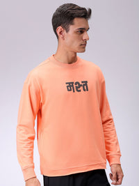 The Indian Garage Co Men Printed Round Neck Log Sleeves Sweatshirt