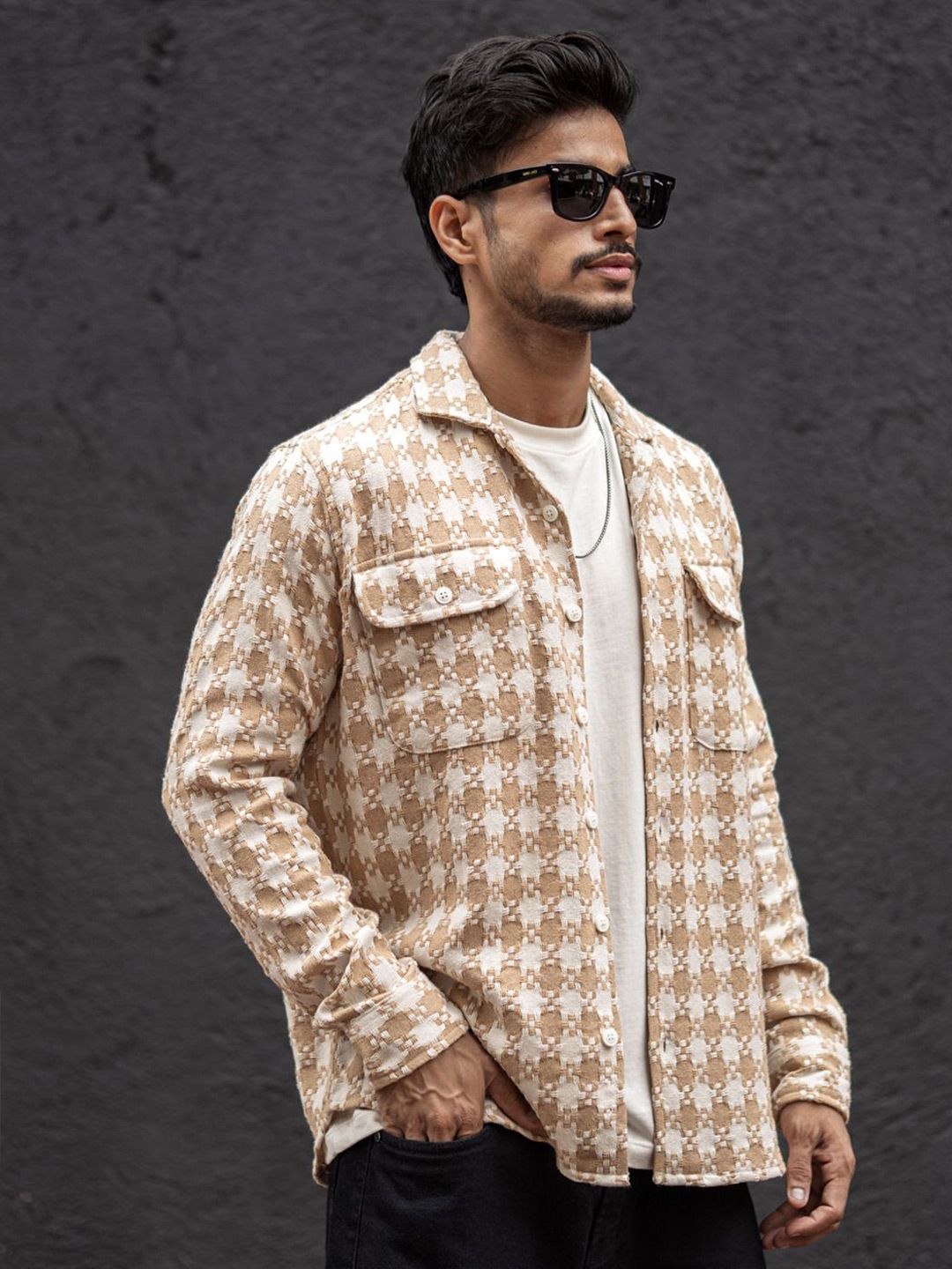 Powerlook Men Opaque Checked Casual Shirt