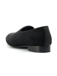 Monkstory Hand-Beaded Slip-ons - Black