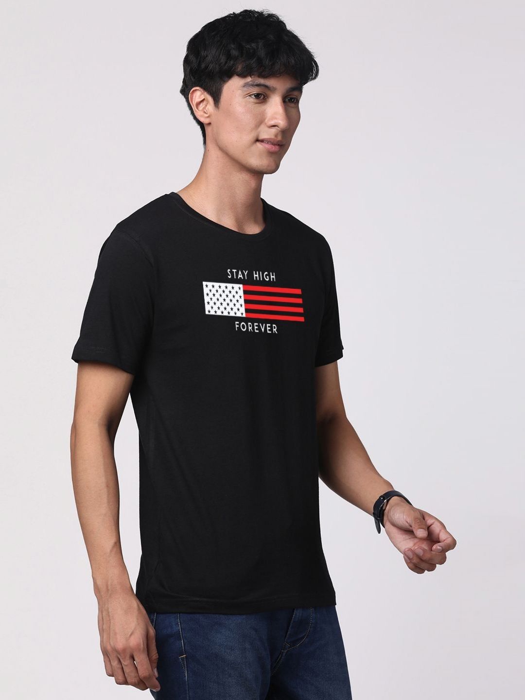 ADRO Men Graphic Printed Round Neck T-shirt