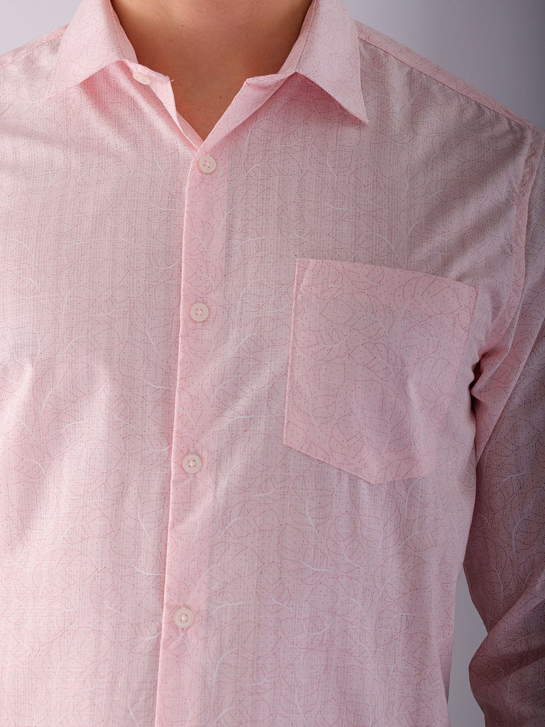 The Indian Garage Co. X Luxe Men Spread Collar Micro Ditsy Printed Slim Fit Formal Shirt