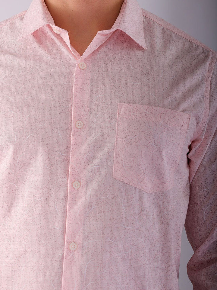 The Indian Garage Co. X Luxe Men Spread Collar Micro Ditsy Printed Slim Fit Formal Shirt